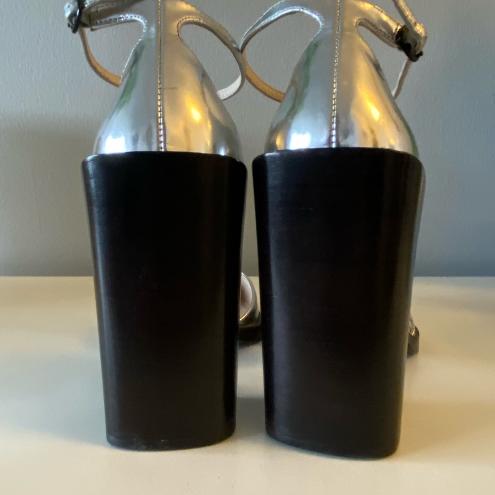 3.1 Philip Lim Silver Chunky Heels - Picture 4 of 6